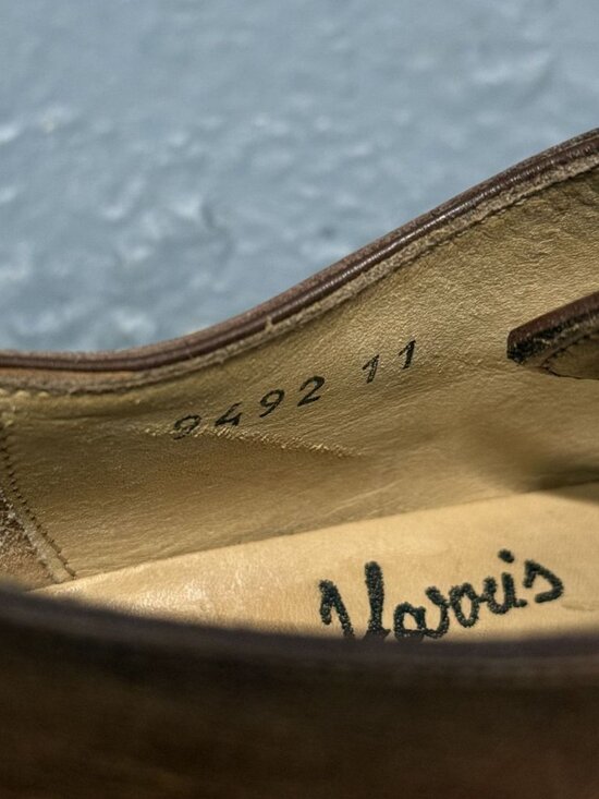 HARRIS FIRENZE 1913 x BARNEYS NY Brown Handmade Leather Shoes Derby Sz 11 main image 4
